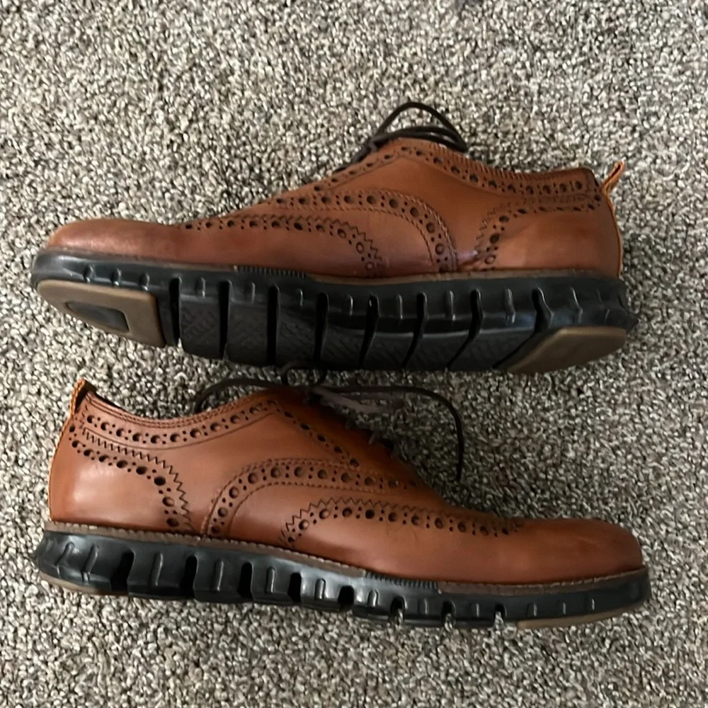 Cole Haan Zerogrand Leather Wingtip Derby Oxford Size 7 - Picture 7 of 12